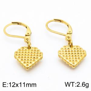 11mm Short Stainless Steel Earrings Women Gold - KE116545-Z