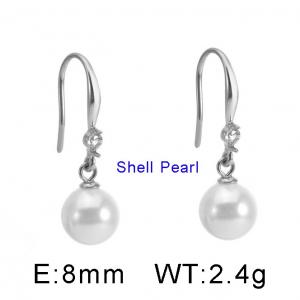 Mirad style pearl earrings with zircon inlay, high-end and niche design for women's earrings - KE117148-Z