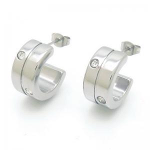 Stainless Steel Stone&Crystal Earring - KE117295-SP