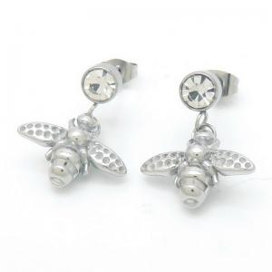 Stainless Steel Stone&Crystal Earring - KE117315-SP