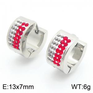 Stainless Steel Stone&Crystal Earring - KE118344-TGD