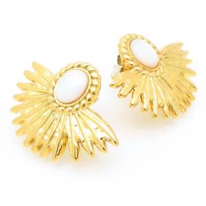 Stainless Steel Stone&Crystal Earring - KE118569-QY