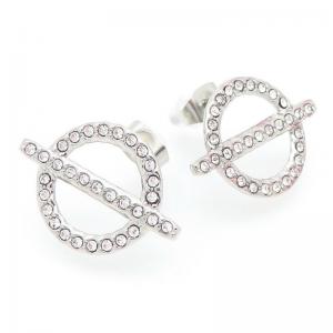 Stainless Steel Stone&Crystal Earring - KE118571-QY