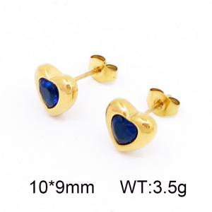 Stainless Steel Stone&Crystal Earring - KE118616-HR