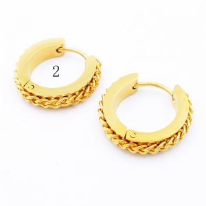 SS Gold-Plating Earring - KE119108-WM