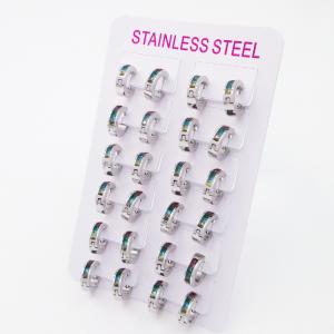 Stainless Steel Stone&Crystal Earring - KE119599-XY