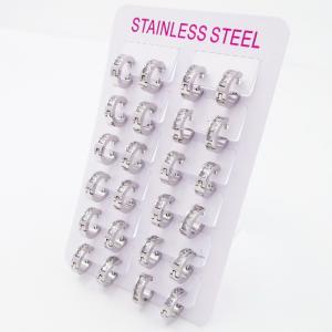 Stainless Steel Stone&Crystal Earring - KE119602-XY