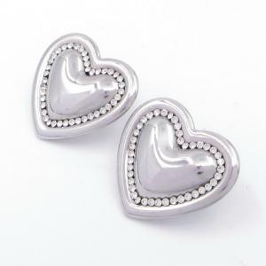 Stainless Steel Stone&Crystal Earring - KE119626-HR