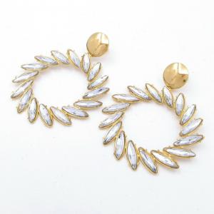 Stainless Steel Stone&Crystal Earring - KE119663-SP