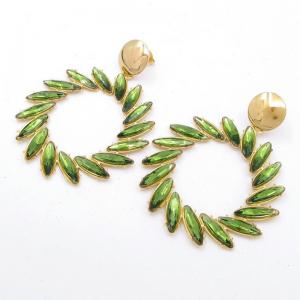 Stainless Steel Stone&Crystal Earring - KE119664-SP