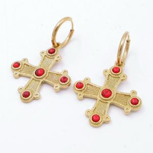 Stainless Steel Stone&Crystal Earring - KE119683-SP
