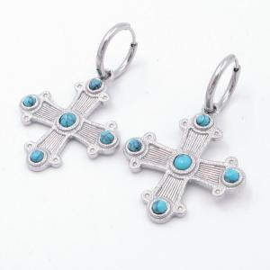 Stainless Steel Stone&Crystal Earring - KE119684-SP