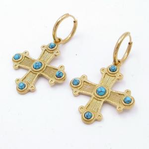 Stainless Steel Stone&Crystal Earring - KE119685-SP