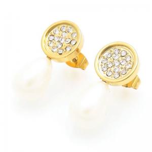 Stainless Steel Stone&Crystal Earring - KE119901-TLA