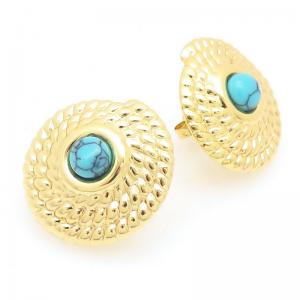 Stainless Steel Stone&Crystal Earring - KE119918-TLA