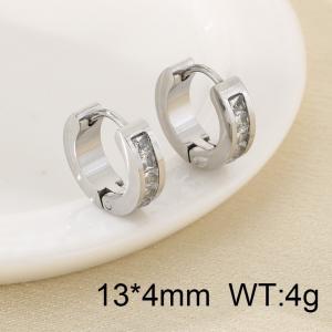 Stainless Steel Stone&Crystal Earring - KE120230-XY