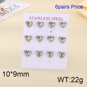 Stainless Steel Stone&Crystal Earring - KE120236-HR