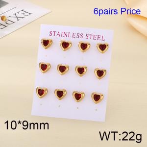 Stainless Steel Stone&Crystal Earring - KE120237-HR