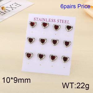 Stainless Steel Stone&Crystal Earring - KE120238-HR