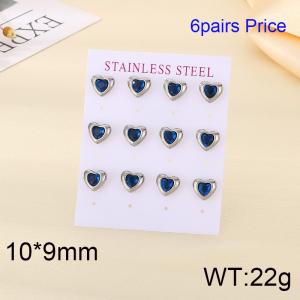 Stainless Steel Stone&Crystal Earring - KE120240-HR