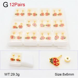 SS Gold-Plating Earring - KE120567-NT