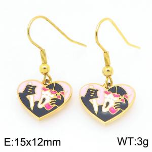 SS Gold-Plating Earring - KE120981-Z