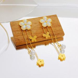 SS Gold-Plating Earring - KE120990-SXSJ