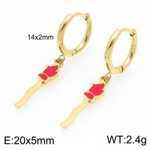 SS Gold-Plating Earring - KE121025-Z