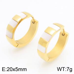 SS Gold-Plating Earring - KE122458-WM