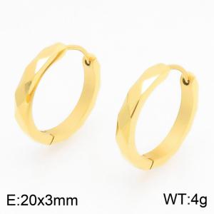 SS Gold-Plating Earring - KE122497-WM
