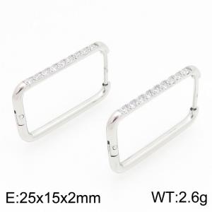 Stainless Steel Stone&Crystal Earring - KE122528-WM