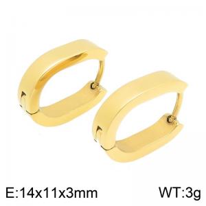 Stainless steel U-shaped earrings simple jewelry - KE122892-KFC