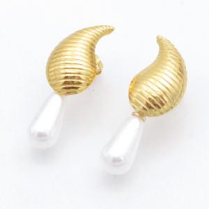 SS Gold-Plating Earring - KE122979-HF