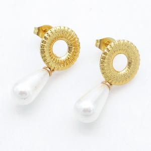 SS Gold-Plating Earring - KE122981-HF