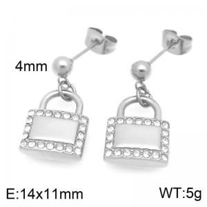 Stainless Steel Stone&Crystal Earring - KE123089-Z