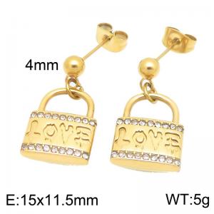 Stainless Steel Stone&Crystal Earring - KE123092-Z