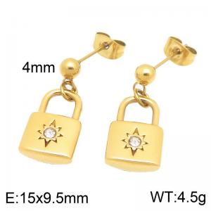 Stainless Steel Stone&Crystal Earring - KE123094-Z