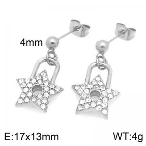 Stainless Steel Stone&Crystal Earring - KE123095-Z