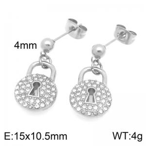 Stainless Steel Stone&Crystal Earring - KE123099-Z