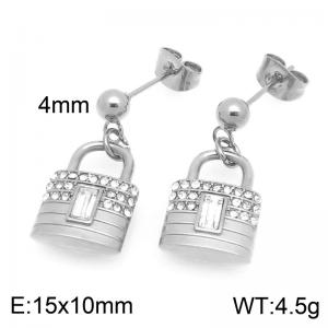 Stainless Steel Stone&Crystal Earring - KE123626-Z