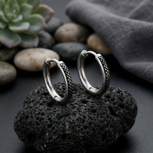 Stainless steel jewelry circle earrings suitable for daily wear - KE123681-KGC