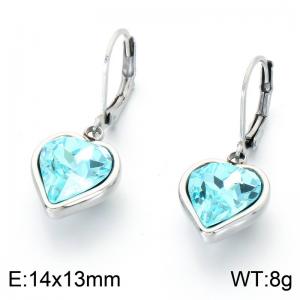 Stainless steel heart-shaped earrings as a gift for women, suitable for daily wear - KE123751-GC