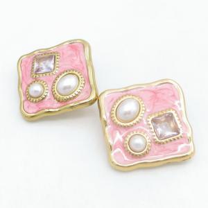 SS Gold-Plating Earring - KE123765-SP