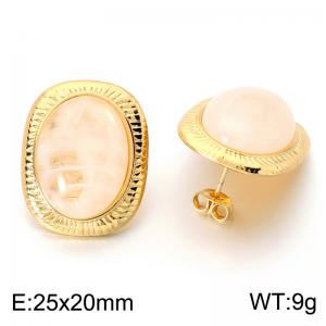 SS Gold-Plating Earring - KE124024-SP