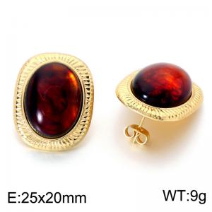 SS Gold-Plating Earring - KE124026-SP