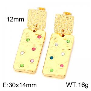 SS Gold-Plating Earring - KE124049-SP