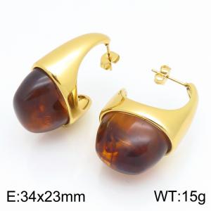SS Gold-Plating Earring - KE134164-SP