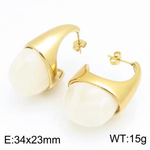 SS Gold-Plating Earring - KE134166-SP