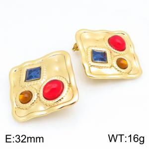 SS Gold-Plating Earring - KE134193-SP