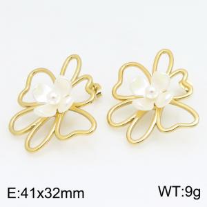 SS Gold-Plating Earring - KE134199-SP